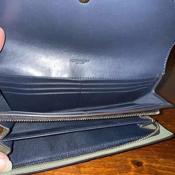 Coach Leather Rivet Slim Envelope Wallet - Picture 7 of 13